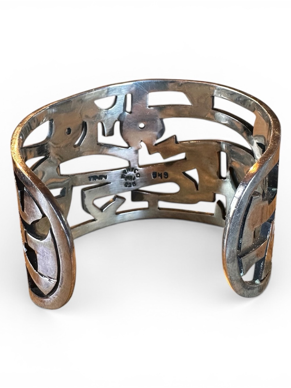 Vintage Taxco Silver Cuff Bracelet - Picture 3 of 5